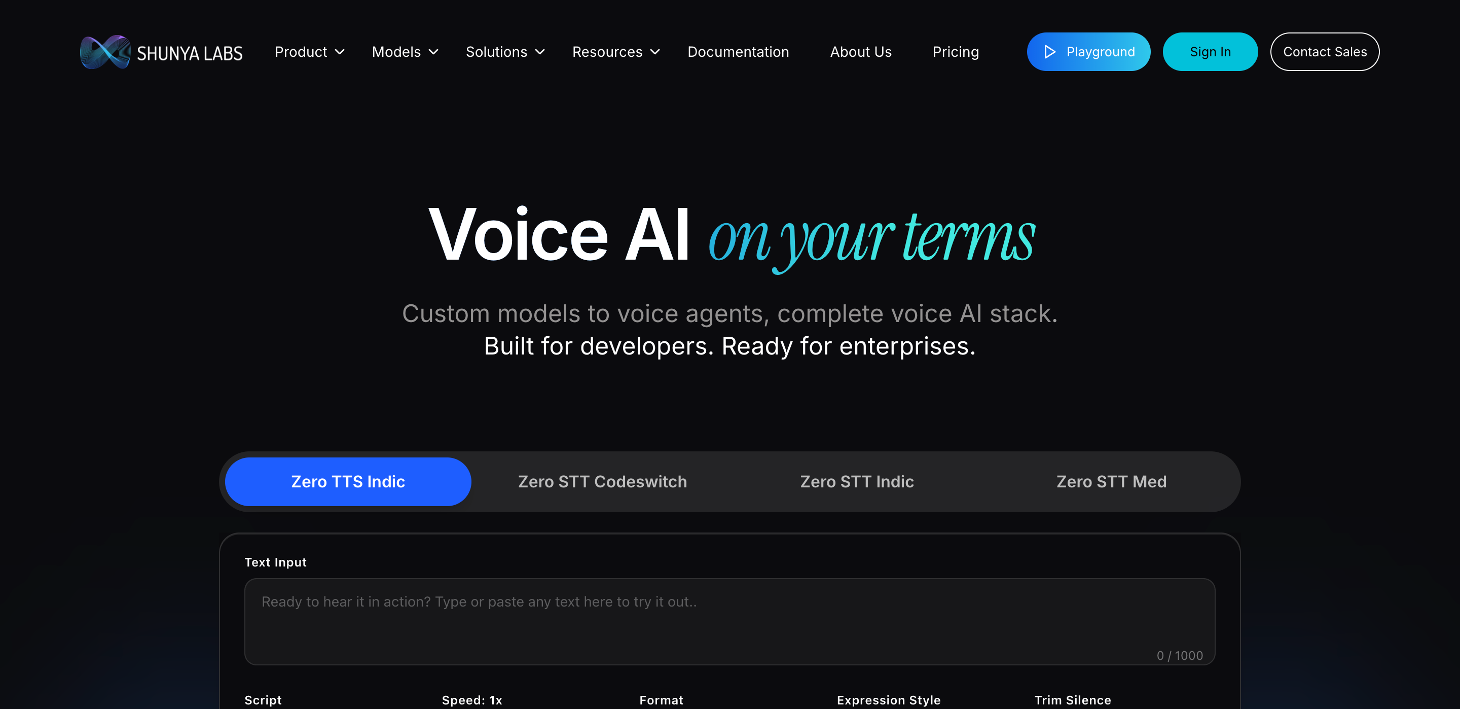 Shunya Labs screenshot