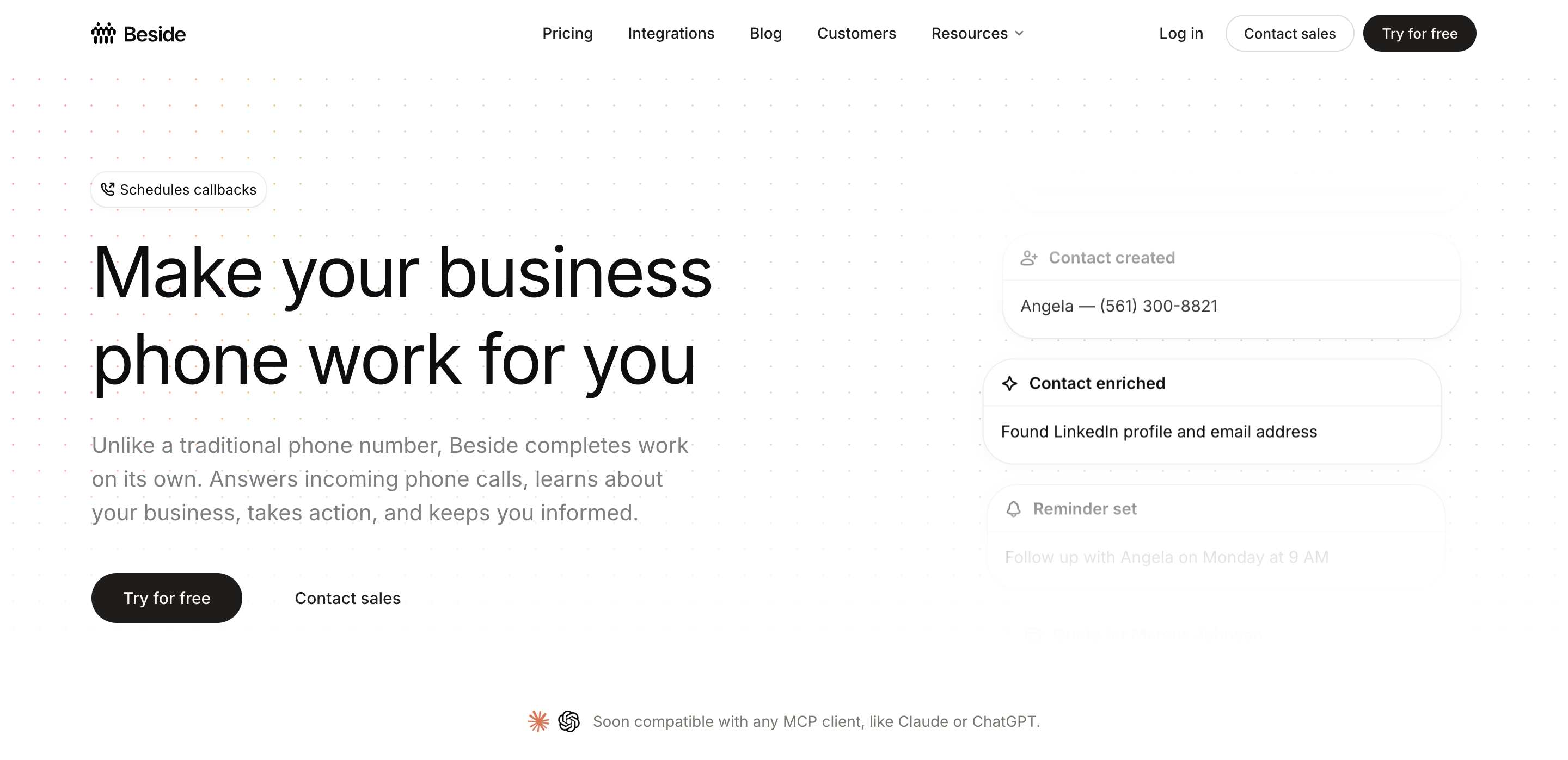 Beside screenshot