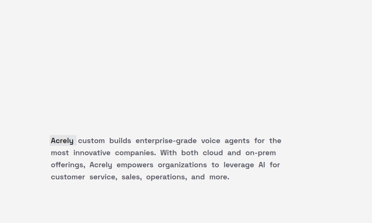 Acrely screenshot