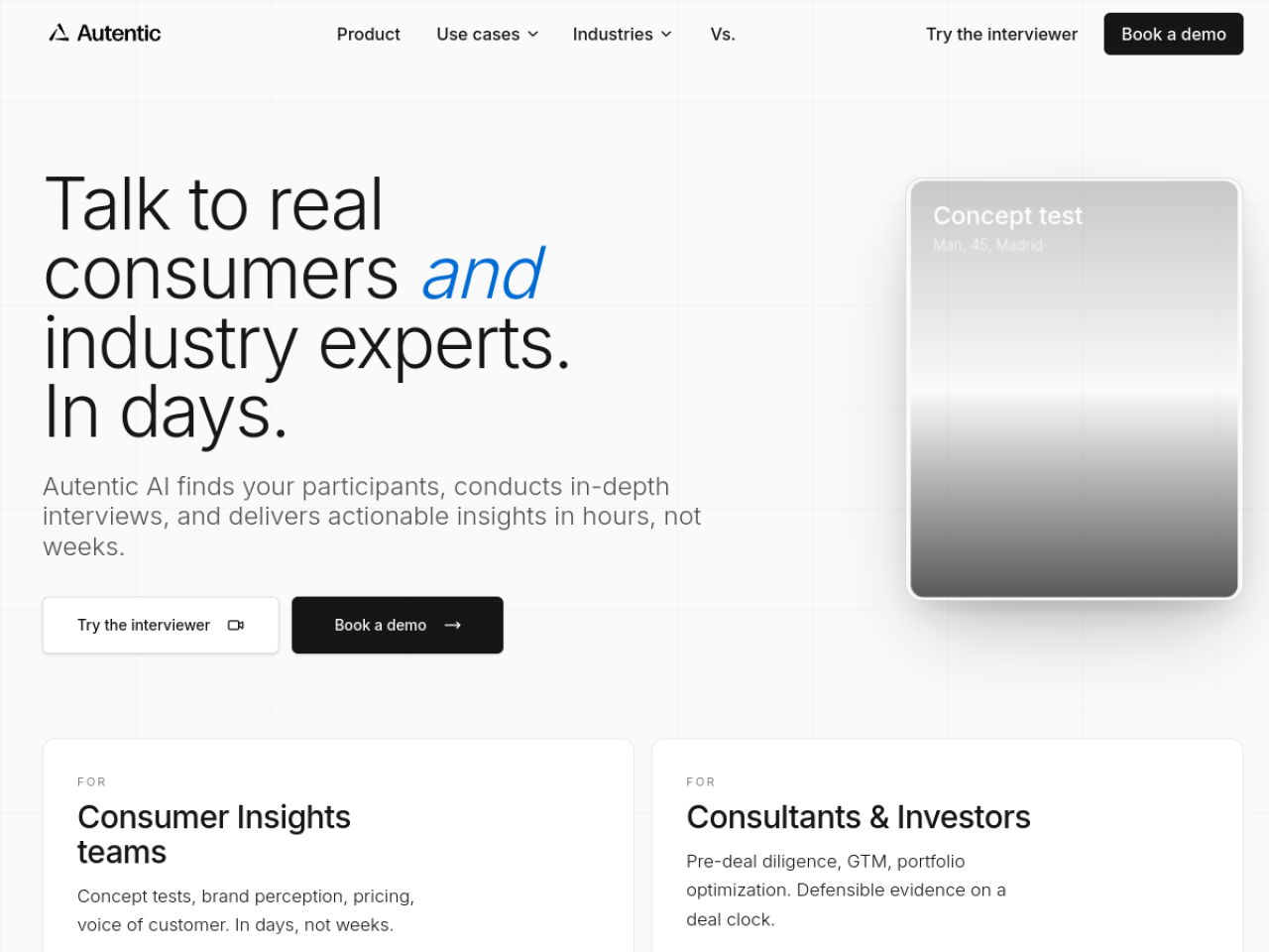 Autentic screenshot