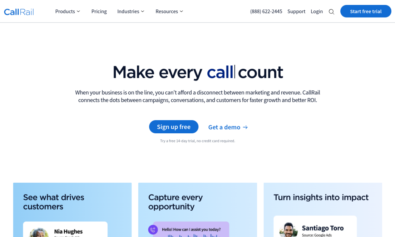 CallRail screenshot