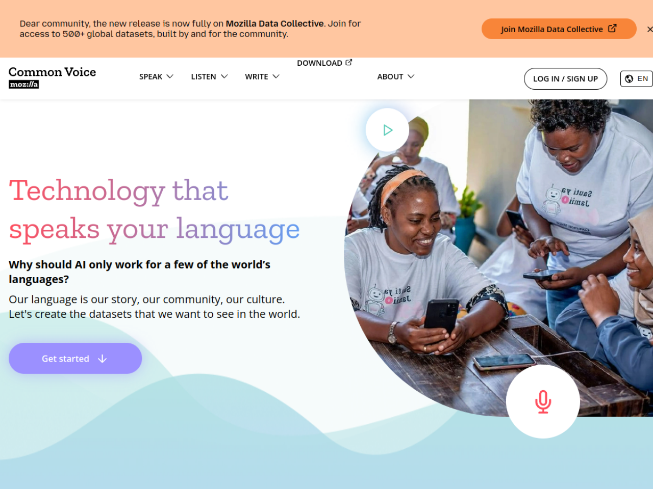 Common Voice screenshot