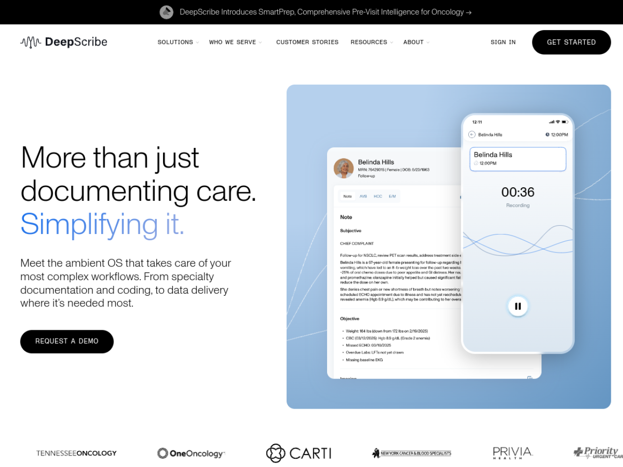 DeepScribe screenshot