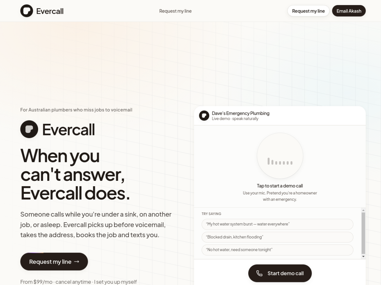 Evercall screenshot
