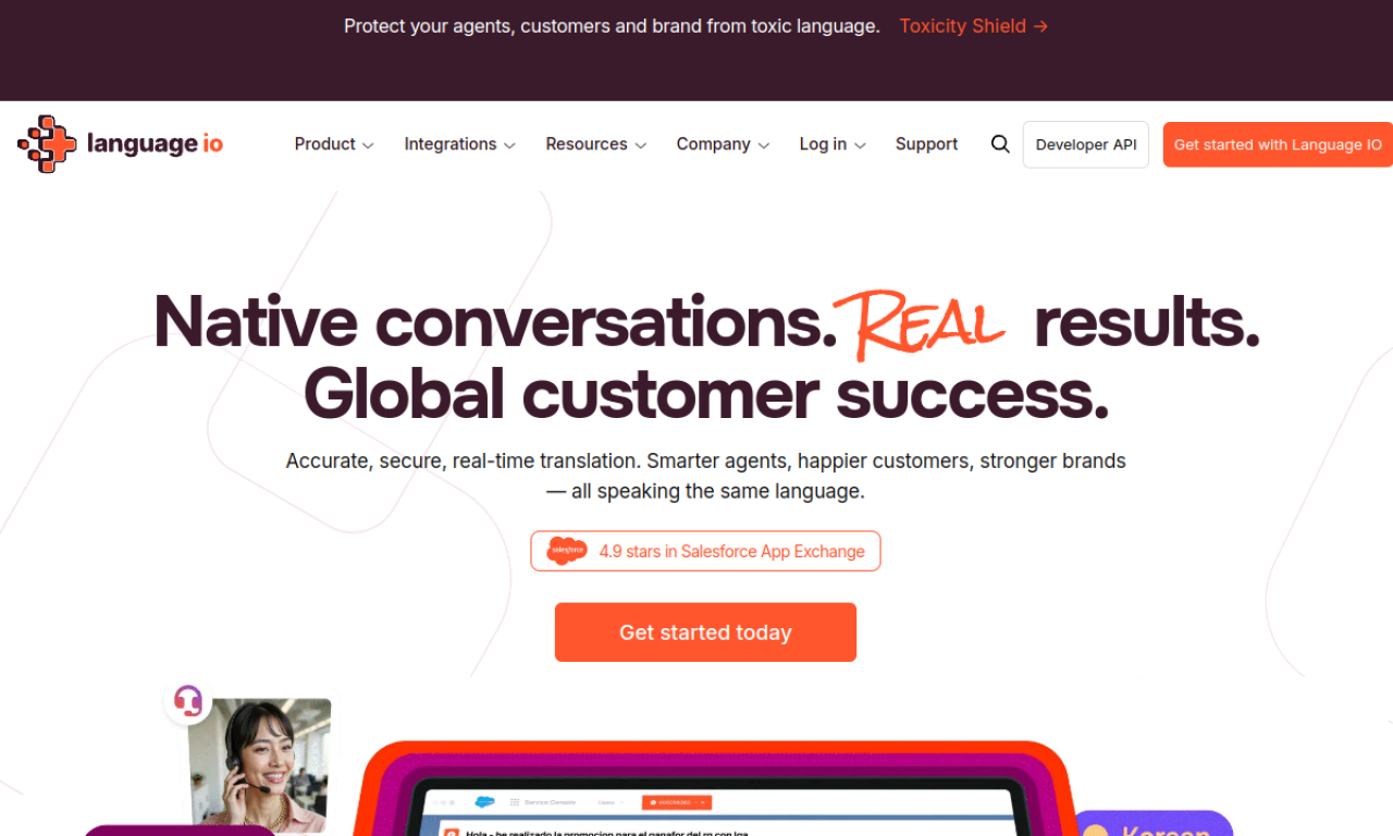 Language IO screenshot