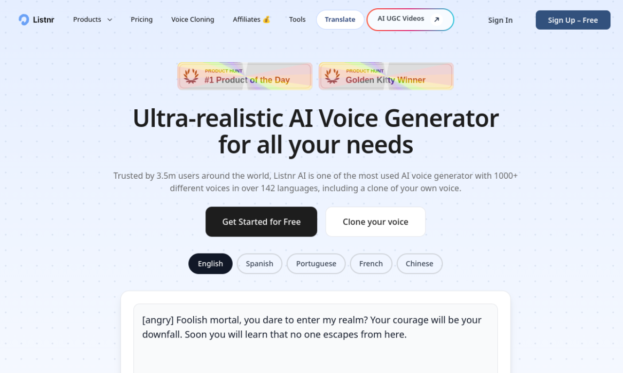 Listnr screenshot