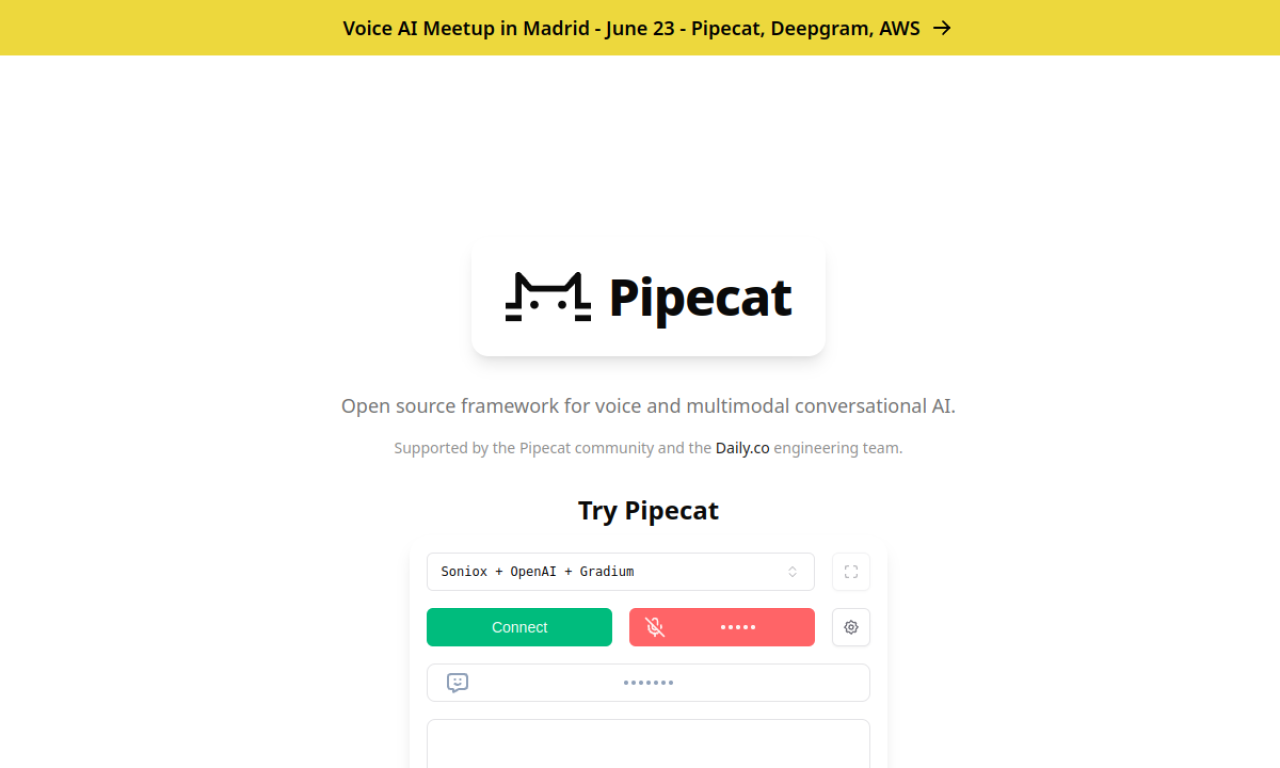 Pipecat screenshot