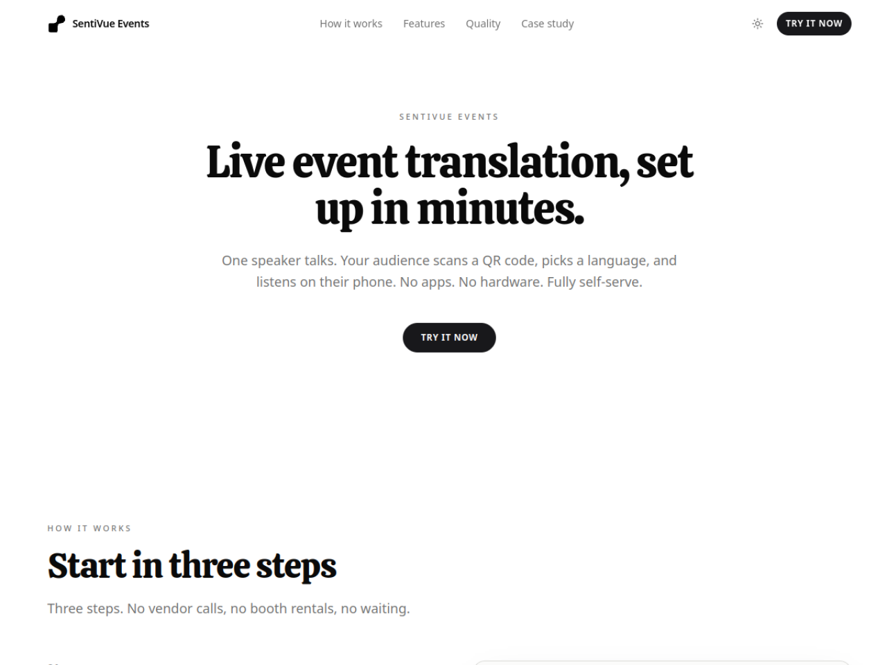 SentiVue screenshot