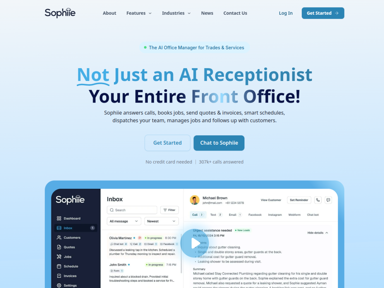Sophiie AI screenshot