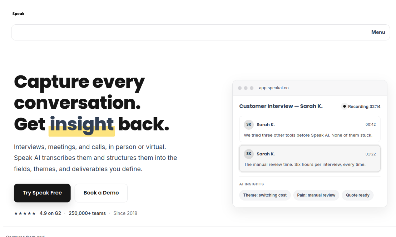 Speak AI screenshot