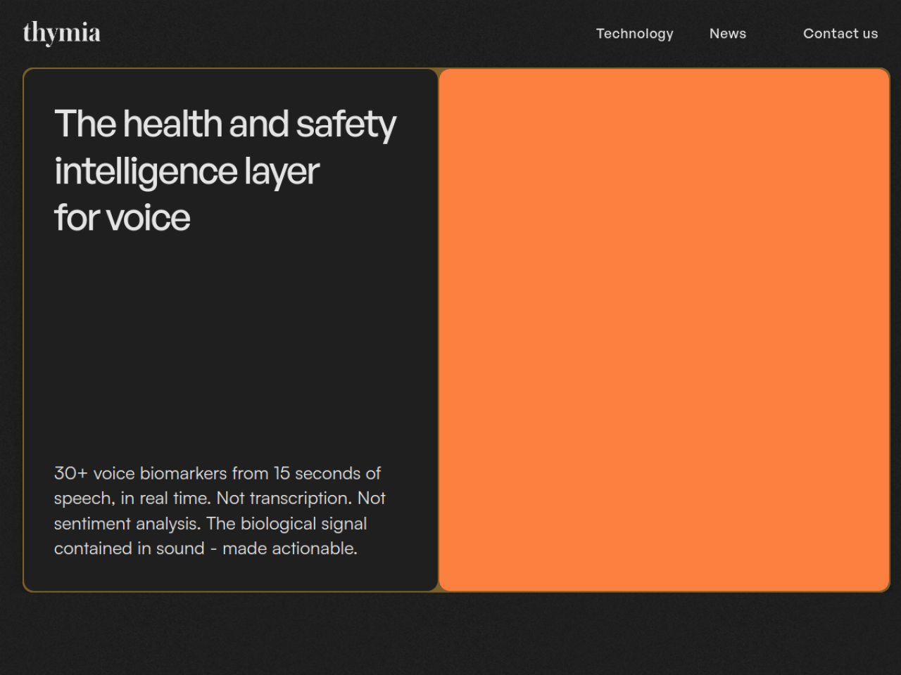 Thymia screenshot