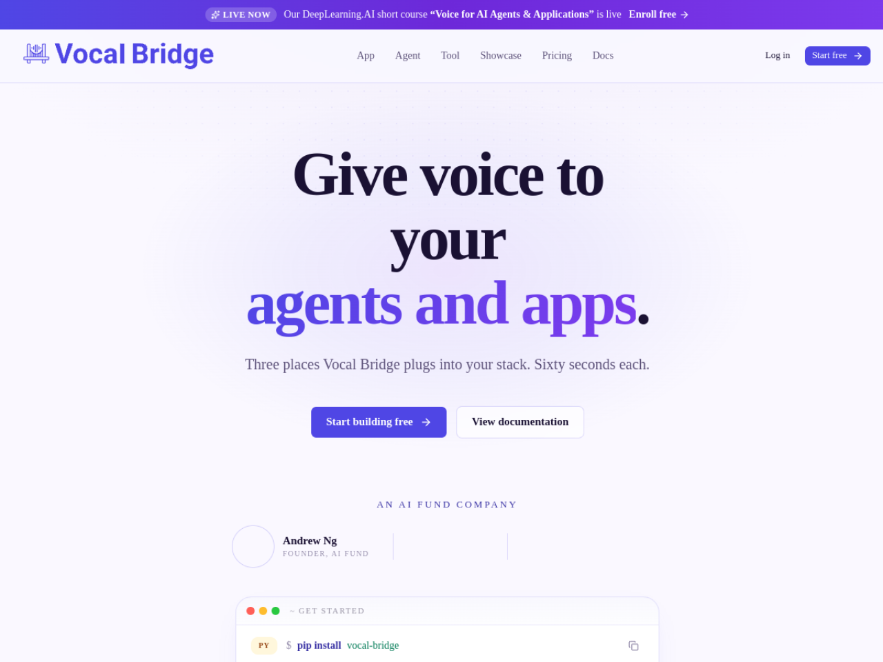Vocal Bridge screenshot