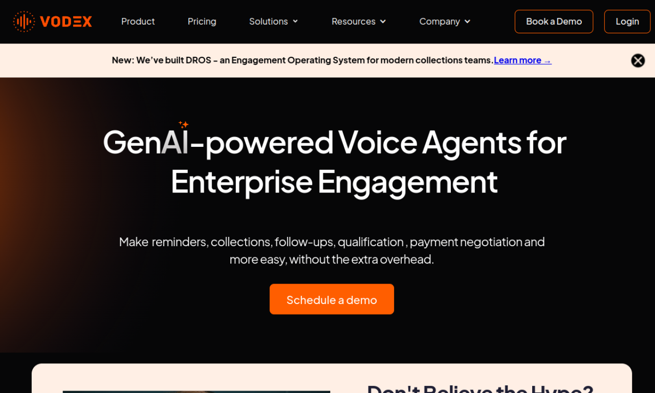 Vodex.ai screenshot