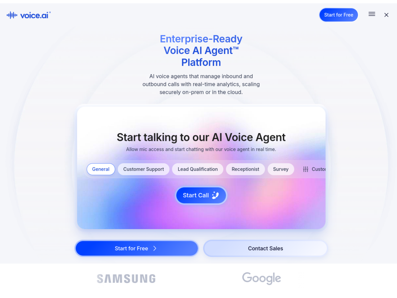 Voice AI screenshot