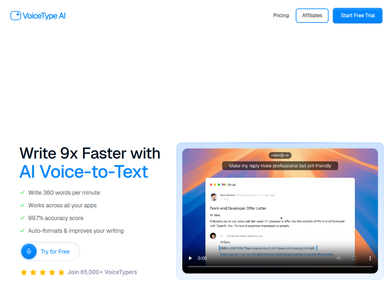VoiceType screenshot