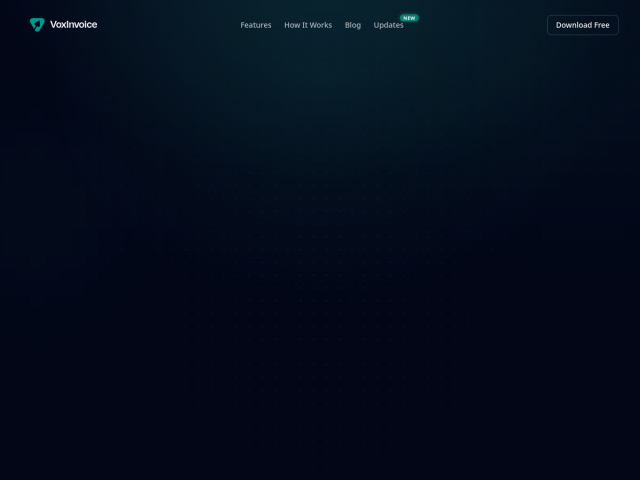 VoxInvoice screenshot